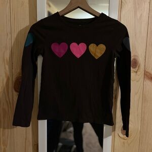 Gap 100% Organic Cotton Long Sleeve Heart Tee